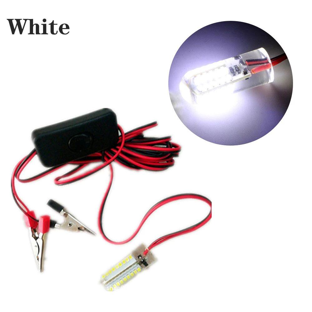 Теплый белый/белый 12 В Подводный рыболовный фонарь Лодочные фонари Освещение для эхолота Освещение для привлечения рыбы Лампа