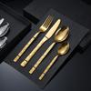 Stainless Steel Western Tableware Stone Pattern Steak Knife and Fork Dessert Coffee Spoon Four-piece Set Western Restaurant