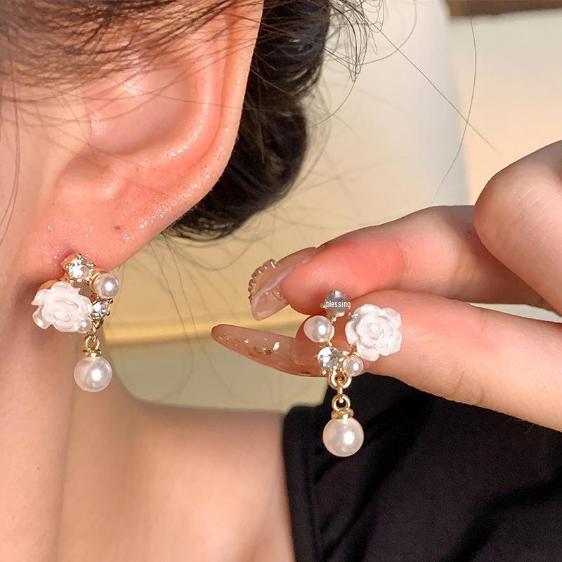 Серьги с цветочным жемчугом из серебра 925 пробы — элегантные и роскошные женские украшения