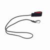Elastic String Boating Kayak Paddle Safety Rod Leash with Carabiner for Paddling Black