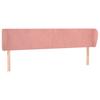 Headboard with Ears Pink 163 x 23 x 78 88 cm Velvet