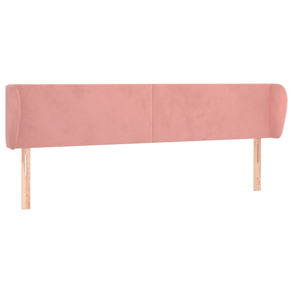 Headboard with Ears Pink 163 x 23 x 78 88 cm Velvet