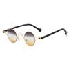 New Retro Oval Gradient Women Sunglasses  Luxury Fashion Metal Small Frame Rivet Outdoor Sun Protection Men