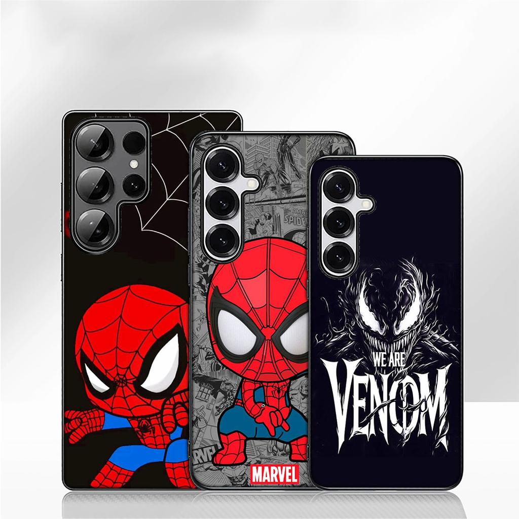 for Samsung Galaxy A55 A54 A25 A36 A17 A26 A35 A33 A34 A14 A37 S8 S9 S20 S21 FE S10 Plus Case Spider Man Marvel Venom Spiderman