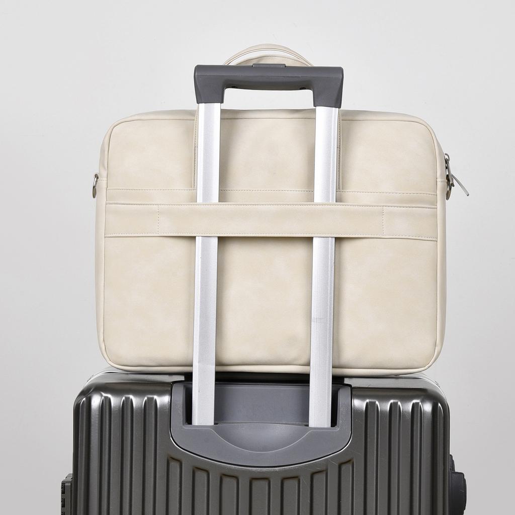 TS JYL laptop bag,Lightweight PU Laptop Bag 14 Inch Waterproof Shockproof Shoulder Briefcase
