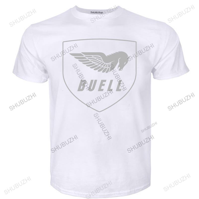 Unisexs Summer High Quality T Shirt Buell Motorcycle Company Logo Loose Size Tee Shirt Unisex Fashion Crew Neck TShirt Black