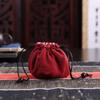 Pocket Cotton Linen Flower Pattern Teacup Bag Teaware Storage Bag Tea Tools Teapot Bundle Pocket