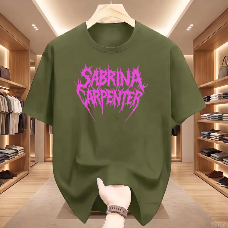 Singer Sabrina Carpenter Music Y2k T Shirt Unisex Unisex Vintage Fashion High Quality Tshirt Oversized Cotton Pink Logo Tees Gifts