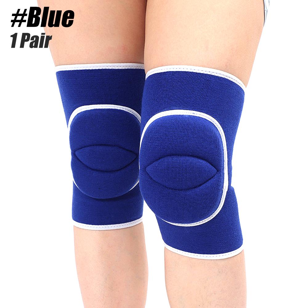 1Pair Sports Compression Knee Pads Dancing Knee Protector Thickened Sponge Knee Brace Support for Volleyball Yoga Ballet