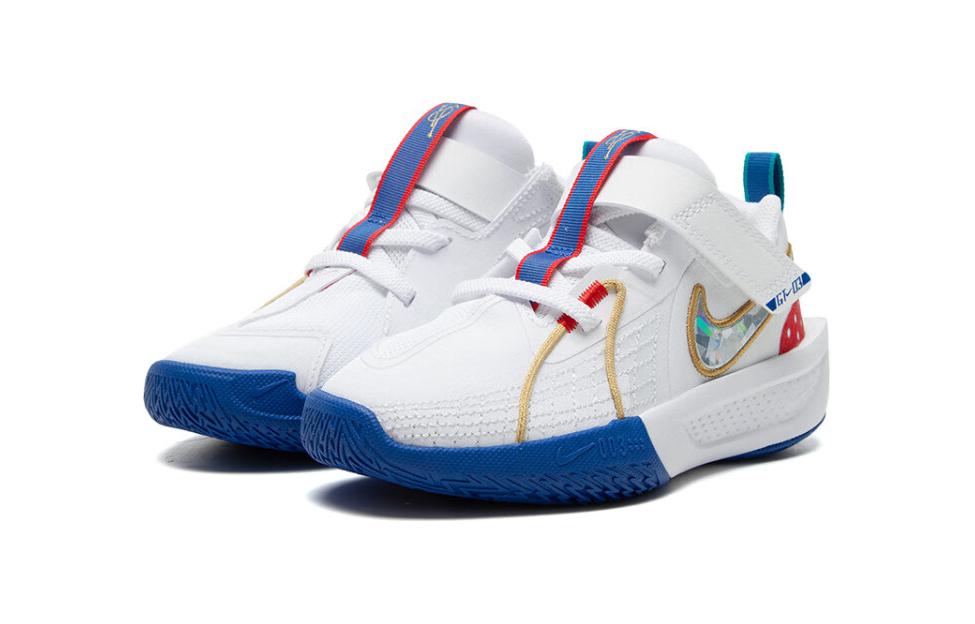 Детские кроссовки Nike Air Zoom GT Cut 3 SE All-Star (PS) Белый/золотой металлик/королевский/синий ледник