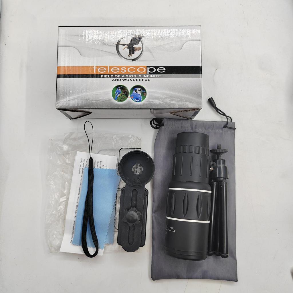 16x52 HD Monocular Telescope with High Magnification and Low-Light Night Vision for Mobile Phone Photography and Outdoor Use