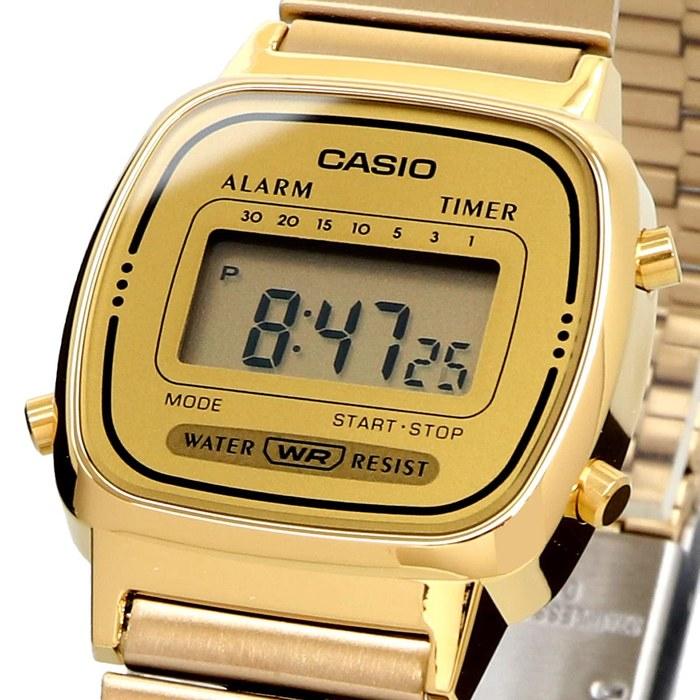 Женские цифровые часы Casio LA670WGA-9 - Золотые