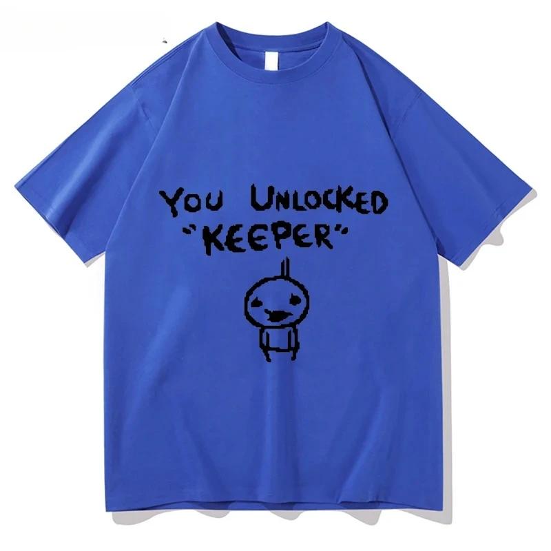 Hip Hop Binding of Isaac Print Tshirt Unisex Women Oversized You Unlocked Keeper T Shirt Cotton Tee Hip Hop Tshirt Tops Streetwear