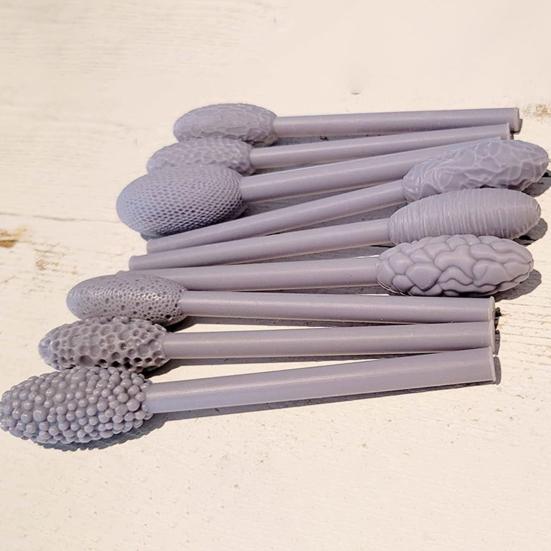 9 шт. Инструмент для фактурной лепки из глины, овальная форма, набор роликов для лепки из глины, палочки для лепки своими руками для любителей лепки из глины для начинающих