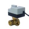 Электрический шаровой кран 220 В переменного тока: 3-ходовой латунный, ручное/автоматическое управление, для систем ОВК/солнечных систем