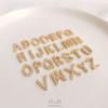 14K Gold Plated Zircon Alphabet Pendant for DIY Jewelry Accessories