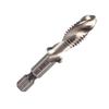 6PCS M3-M10 High Speed Steel Quick Change Hex Screw Tap Drill Bits Hss Taps Countersink Deburr Set Metric Combination Bit