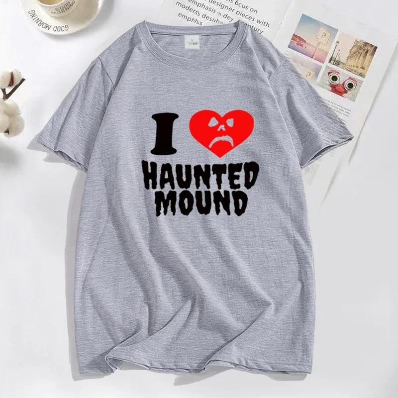 Sematary Я люблю Haunted Mound Футболки Популярный тренд Футболка с принтом в форме сердца для мужчин Смешная уличная одежда Хлопковая футболка Одежда