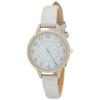 Fieldwork Analogue Ruffle Watch with Nuanced Colors and Leather Strap, ASS160-3, Women's, Gray