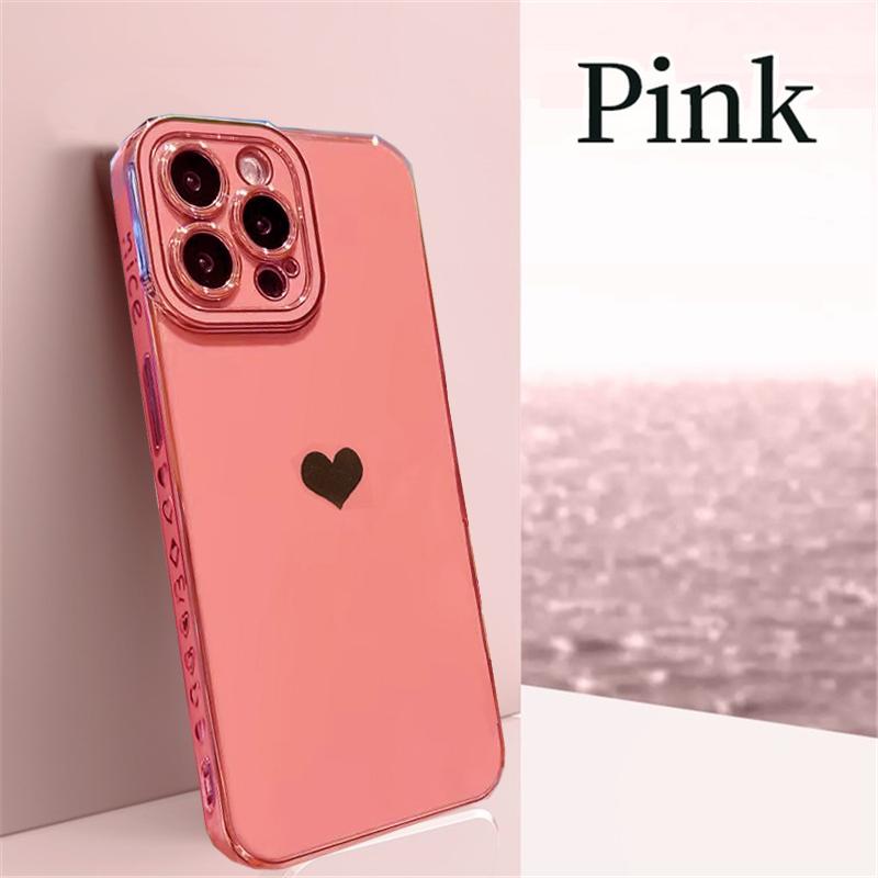 Bling Love Heart Soft Case For Samsung Galaxy A04S A14 A24 A34 A54 A53 A23 A13 AS20 S21 S22 S23 Ultra Plus iPhone 14 13 12 11 Pro Max Silicone Cover