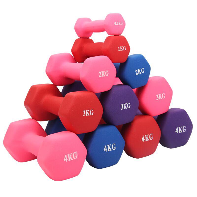 WEZHO Hexagonal Coated Dumbbell