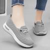 Women's Breathable Knitted Mesh Slip-On Sneaker Woman Lace Up Orthopedic Low Top Soft Loafer Shoes Big Size 43 Platform Trainers