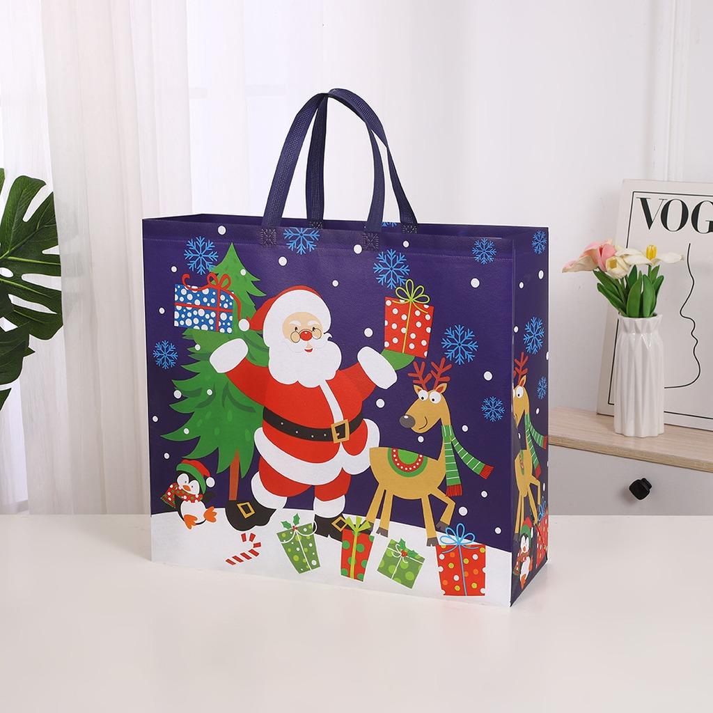Large Size Gift Bag Non Woven Christmas Gift Bag Holiday Present Packaging Bag Hot Pressed For Large Sized Gifts Christmas Gift