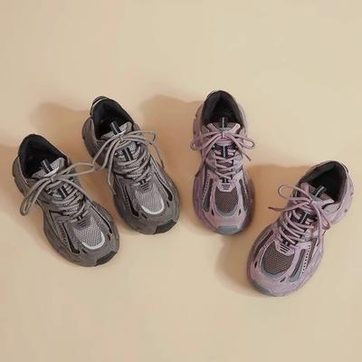 Мода Женские кроссовки на мягкой подошве, кроссовки папы, черные, осенне-зимние, спортивные, женские, новые, повседневные, на толстой подошве, увеличивающие рост, теплые, для бега