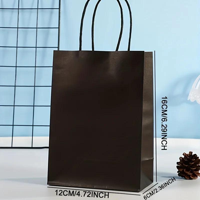 10 шт. подарочных пакетов для вечеринки на Хэллоуин, перерабатываемые пакеты на Рождество, свадьбу, день рождения, крафт-бумажные пакеты для покупок, продуктовые пакеты