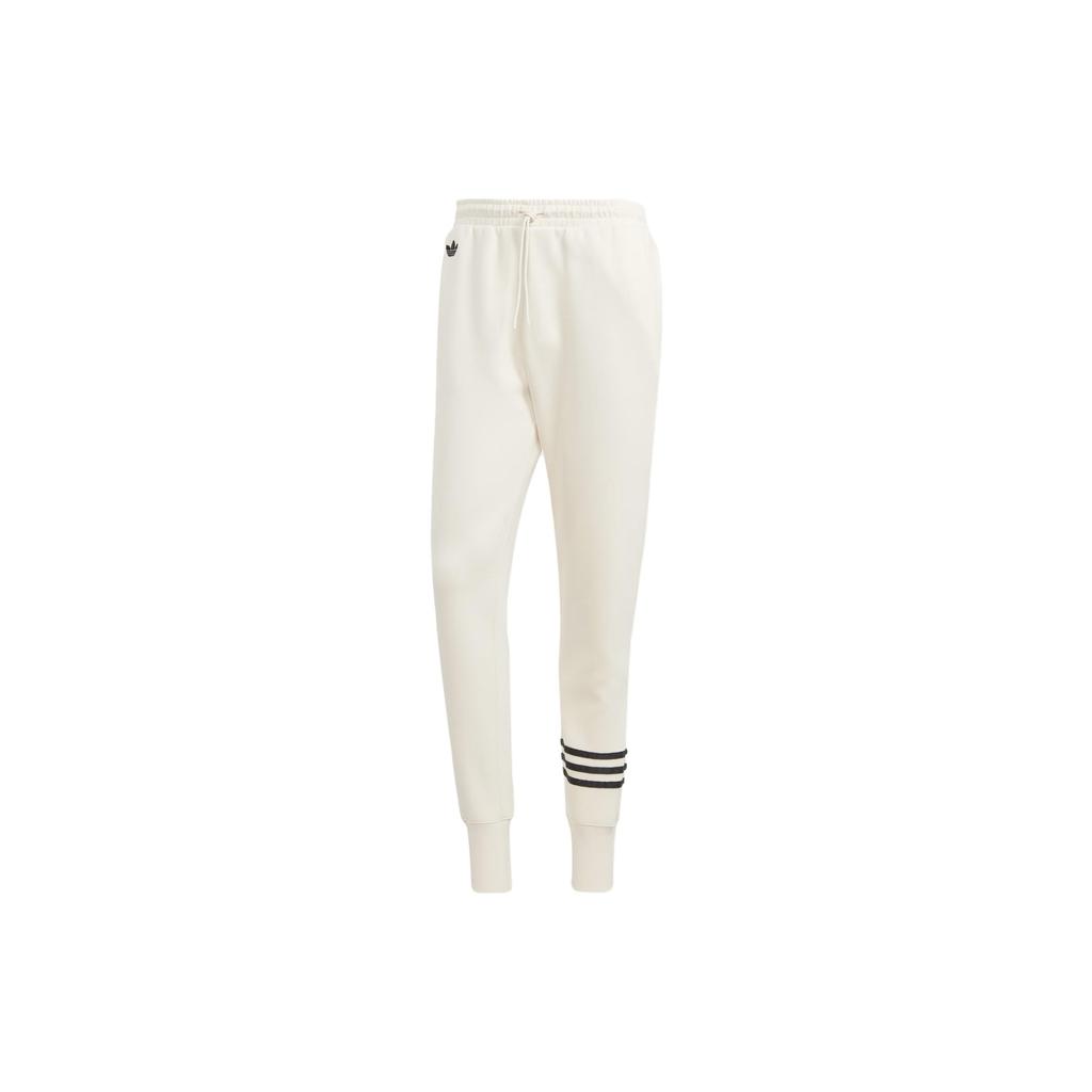 Adidas Originals Adicolor Neuclassics Sweatpants With Three-Stripe Colorblock And Drawstring Cuffs Men Bottoms White IM2095