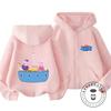 Trendy Cartoon Zipper Hoodie Cute Casual Winter Daily Wear Kids Sweatshirt Peppa Pig Children 3 14