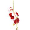 1PC Electric Animated Climbing Santa Claus On Beads Chain Musical Moving Figure Christmas Ornament