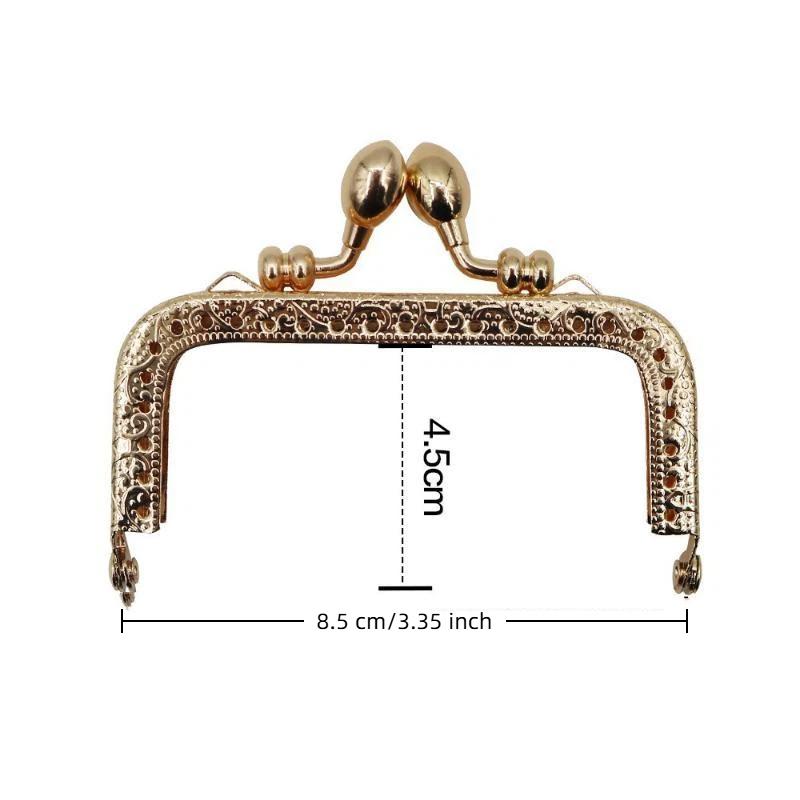 1Pcs 8.5-20Cm Metal Gold Embossed Bag Handle Purse Frame Kiss Clasp For Women'S Handbag Wallet Diy Handmade Bags Accessories