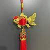 Guochao Koi Lantern Pendant: Gold Silk Tassel Decor for Housewarming & New Year Celebrations
