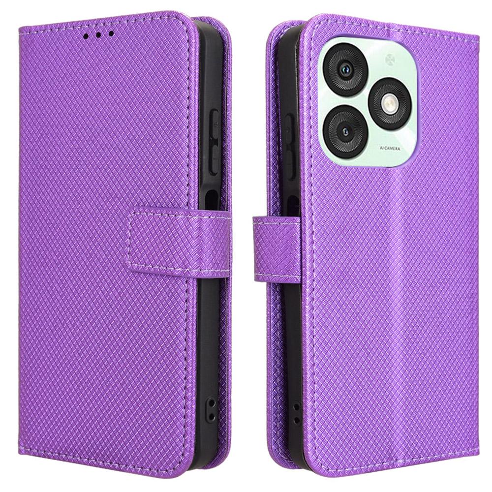 Для itel A50 Чехол Текстура бриллианта Искусственная кожа Чехол для телефона