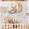 Cartoon Doll Rabbit Moon Bedroom Living Room Study Background Landscaping Wall Sticker