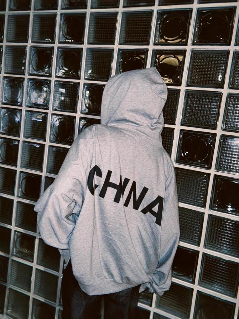 Kanye Kan Ye Shanghai Concert SZNX Heather Grey Unisex Zip-Up Hoodie Sweatshirt