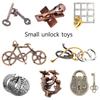 Small Zinc Alloy Unlock Toys Kong Ming Lock Luban Lock Metal IQ Brain Teaser Adult Kids Educational Puzzle Unlocking Buckle Toy