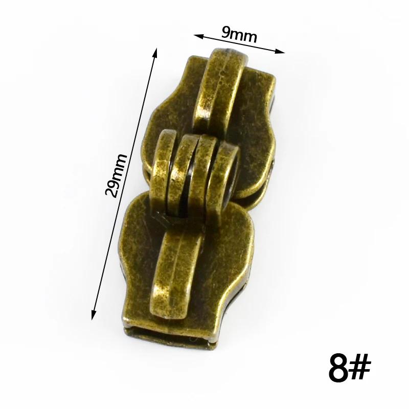 2/5/10 пар 5# 8# 10# Блокируемые нейлоновые слайдеры для молнии Двойное отверстие Безопасная блокировка молнии для багажа Застежка-пуллер Ремонтный аксессуар