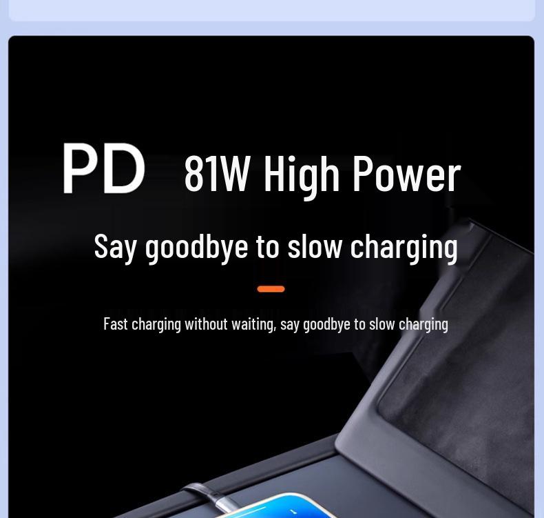 Tesla Refresh Model 3/Y Center Console PD Fast Charging Retractable Dock Accessory.