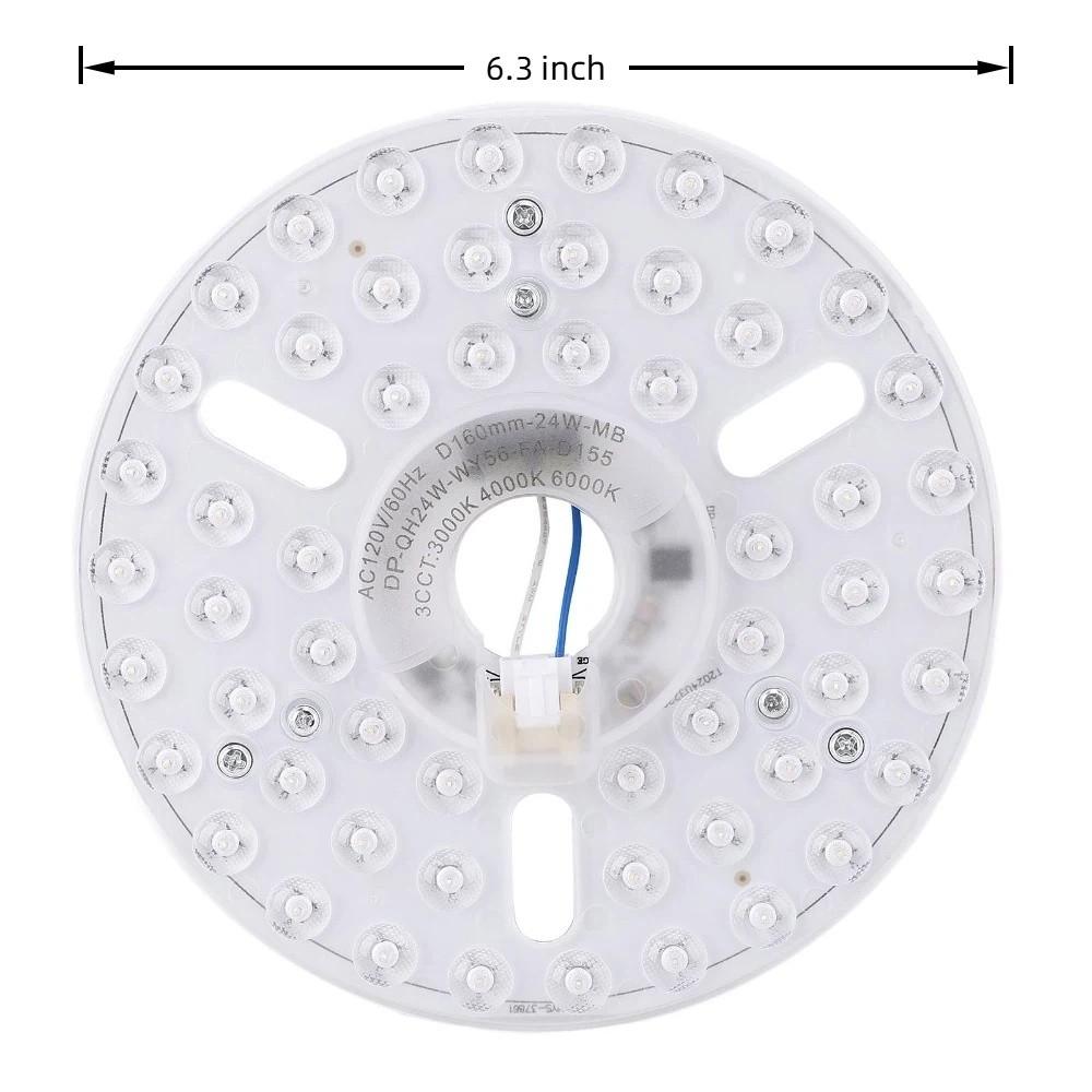 24W LED Ceiling Fan Light Kit Dimmable Ceiling Fan Light Replacement Board Chandeliers
