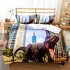 Животное Динозавр 3D Принт Постельное Белье Комплект Пейзаж Одеяло Роскошный Комплект Пододеяльника Домашний Текстиль Декор Полный Квин Кинг Односпальный Размер Мальчик