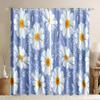 Букет из 2-х тонких штор с ромашками для гостиной, спальни, кухни, 3D-принт, затеняющие шторы для окон
