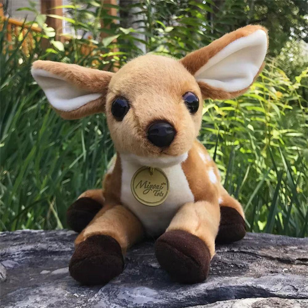 Bright Color Sika Deer Plush Soft Dolls Simulation Deer Toy Boys Girls Stuffed Deer Dolls Kids Toy