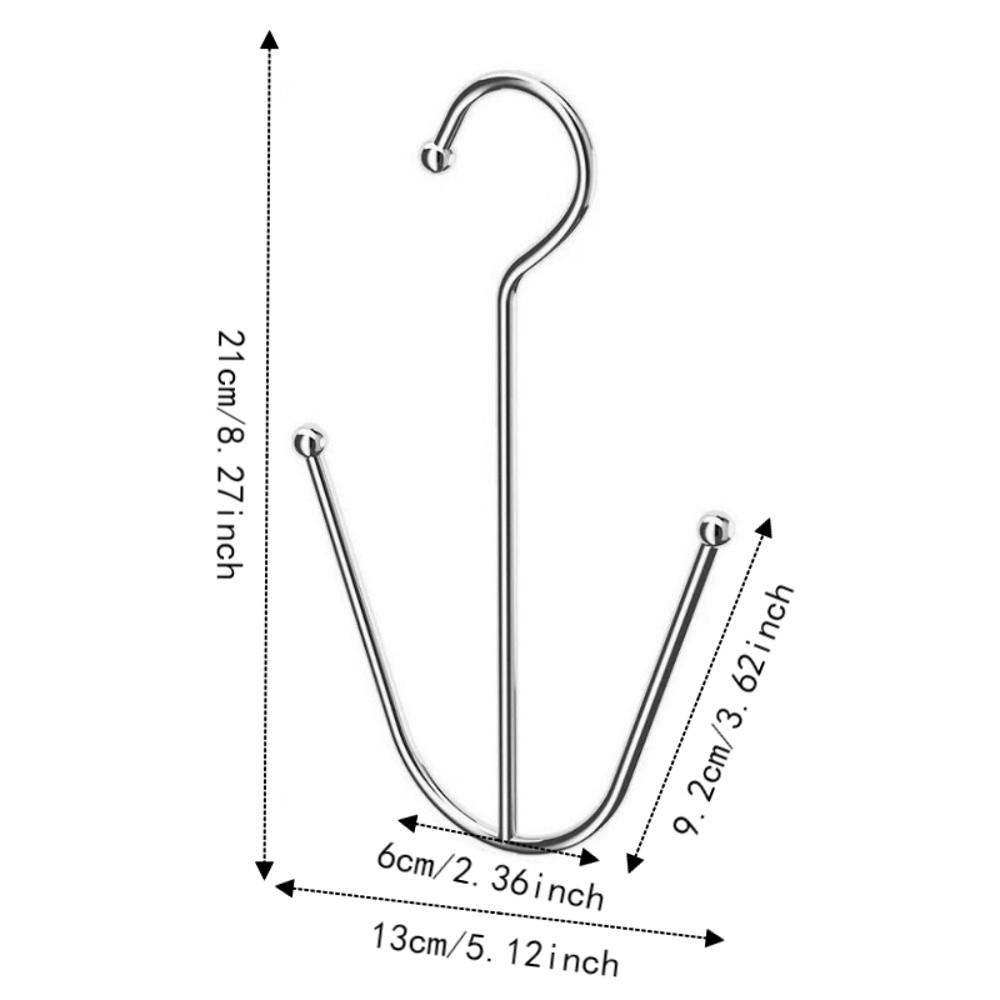 5PCS Stainless Steel Double Hook Shoe Rack Space Saving Sports Shoes Hooks  Outdoor Balcony