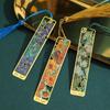 Student Gift Reading Book Clip Oil Painting Pagination Mark Creative Metal Bookmark