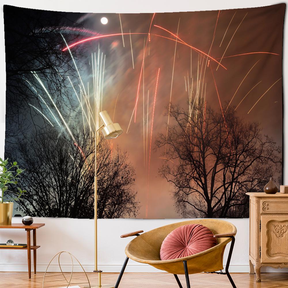 Рождественский гобелен для кабины, настенный богемный праздничный подарок, психоделическое колдовство, Рождественская елка, домашний декор для гостиной