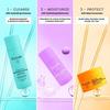 Foxtale Dewy Morning Travel Kit | Увлажняющее средство для умывания, 24-часовой увлажняющий крем и солнцезащитный крем SPF 50 | 100% сияние, 24-часовое увлажнение, ноль белого оттенка
