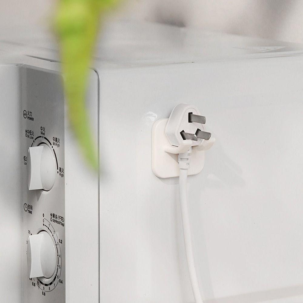 Безударный держатель для вилки и розетки, двойной крючок, стойка для хранения шнура питания, вешалка, кухонный