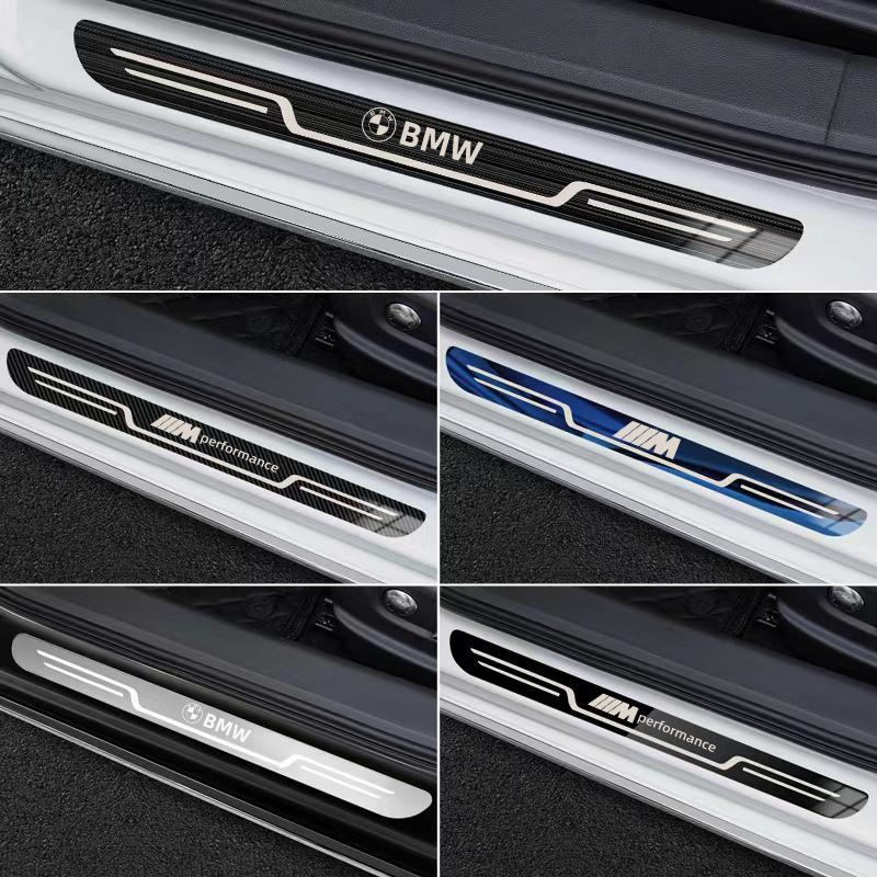 Stainless Steel Car Door Sill Scuff Plate For BMW M M3 M5 X1 X3 X5 X6 E90 E91 E92 E93 M3 E60 Anti-Scratch Seal Tang Protection
